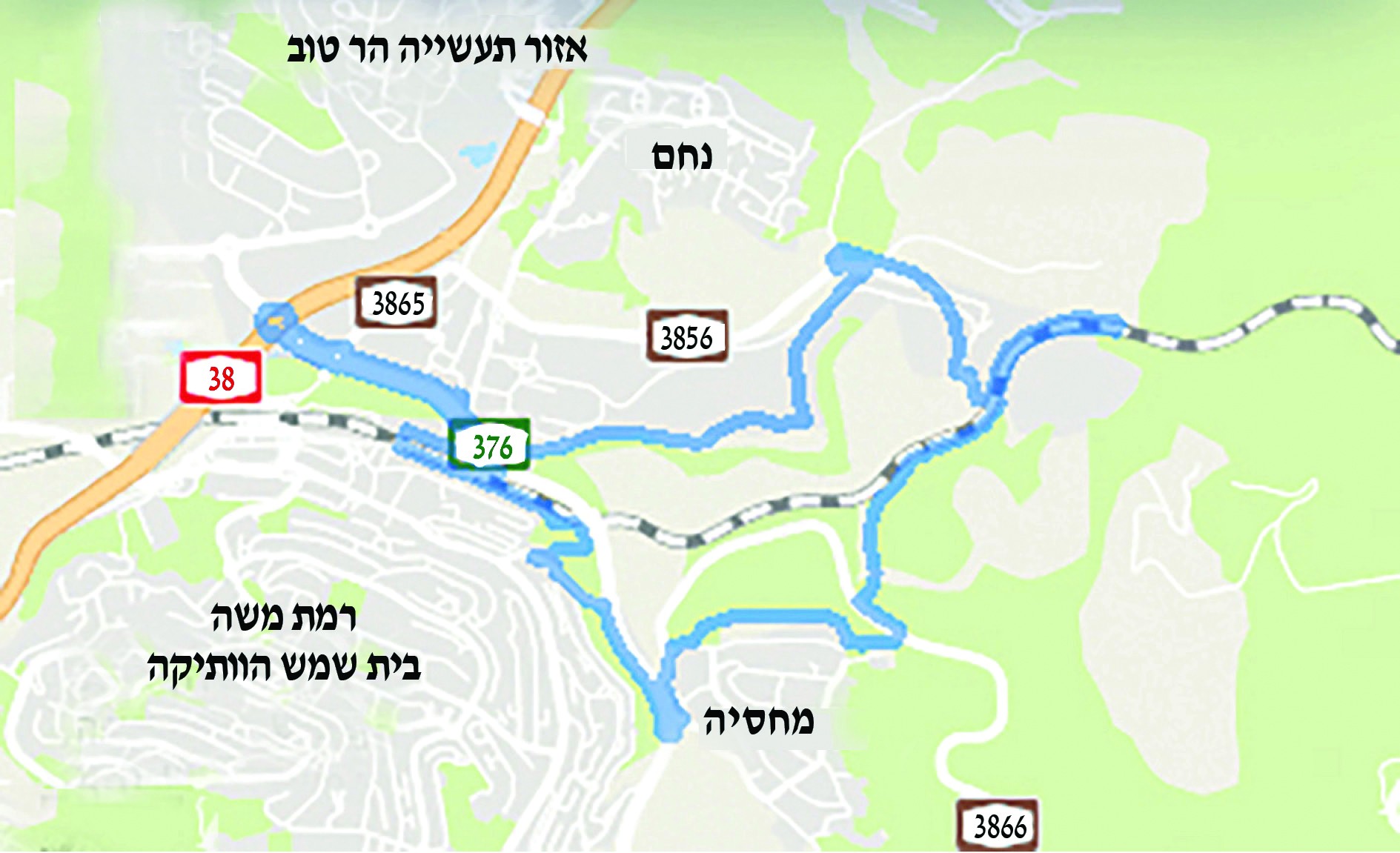מפת המער הצפוני בבית שמש - מקור מינהל התכנון